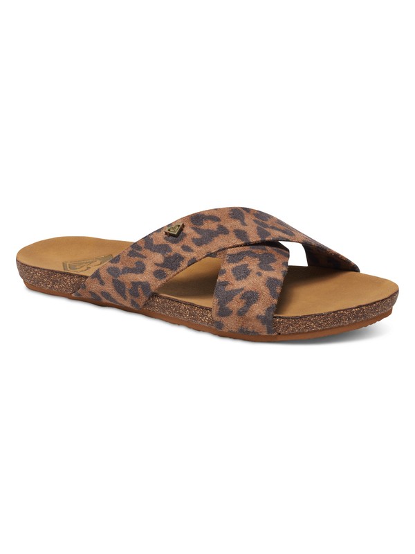 roxy, Connor Sandals, CHEETAH PRINT (che) 0 Connor Sandals Brown ARJL200451 Roxy