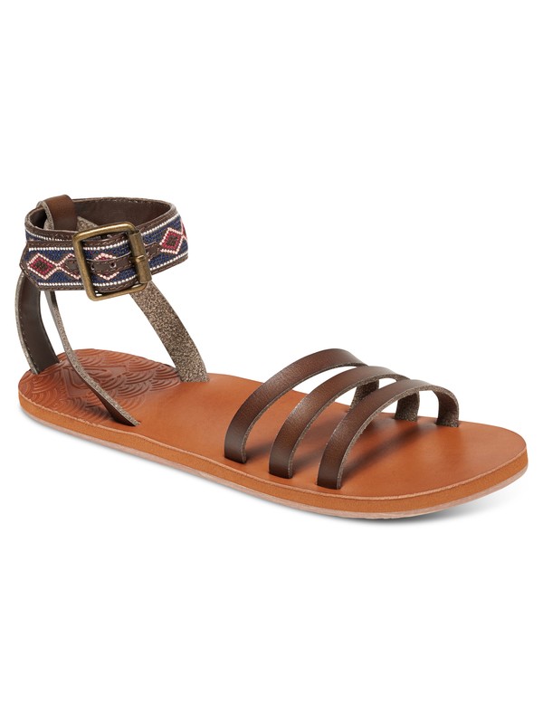 roxy, Lunas Sandals, CHOCOLATE (chl) 0 Lunas Sandals Brown ARJL200489 Roxy