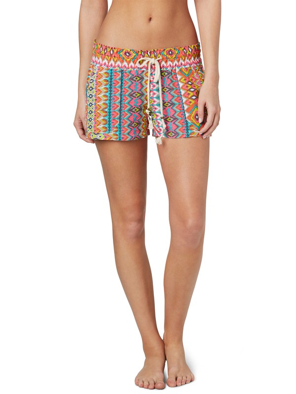 roxy, Oceanside Short Print Shorts, SW FANDANGO PINK ETHNIC STRIPE (mna3) 0 Oceanside Short Print Shorts ARJNS00044 Roxy