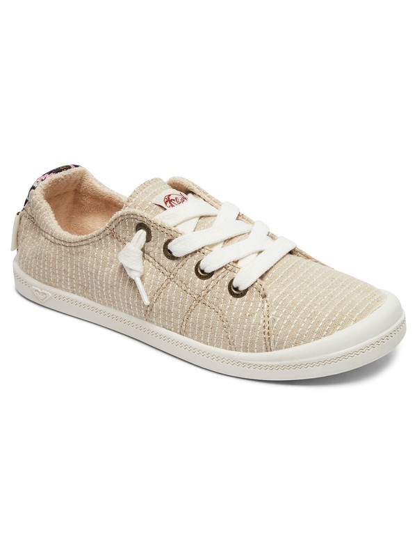 roxy, Bayshore Lace Up Shoes, NATURAL (nat) 0 Bayshore Lace Up Shoes White ARJS600418 Roxy