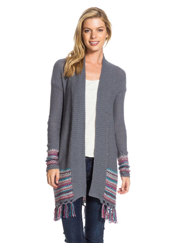 roxy, Near Future Sweater, DOHENY CHARCOAL HEATHER PLACEM (kpg6) 0 Near Future Sweater ARJSW03014 Roxy