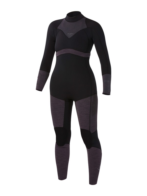 roxy, Xy 3/2 Full Back Zip Hyd, BLACK/HEATHER GRAPHITE/GRAY (xkks) 0 Xy 3/2 Full Back Zip Hyd ARJW103001 Roxy