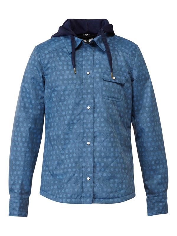 roxy, MASQUERADE RIDING SHIRT, DENIM DOTS_COPEN BLUE (bmn1) 0 MASQUERADE RIDING SHIRT ARJWT00063 Roxy