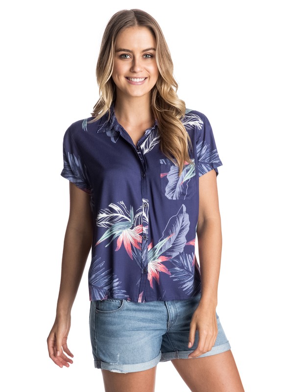 roxy, Camp Life Shirt, ASTRAL AURA HERITAGE HAWAIIAN (pss6) 0 Camp Life Shirt ARJWT03044 Roxy