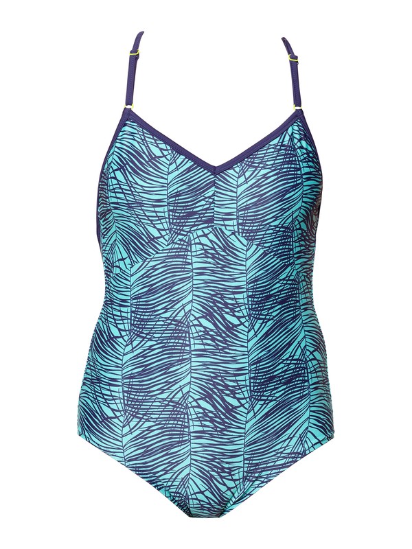 roxy, Dive In One Piece, BALTIC BLUE PALM PRINT (blk7) 0 Dive In One Piece ARJX100003 Roxy