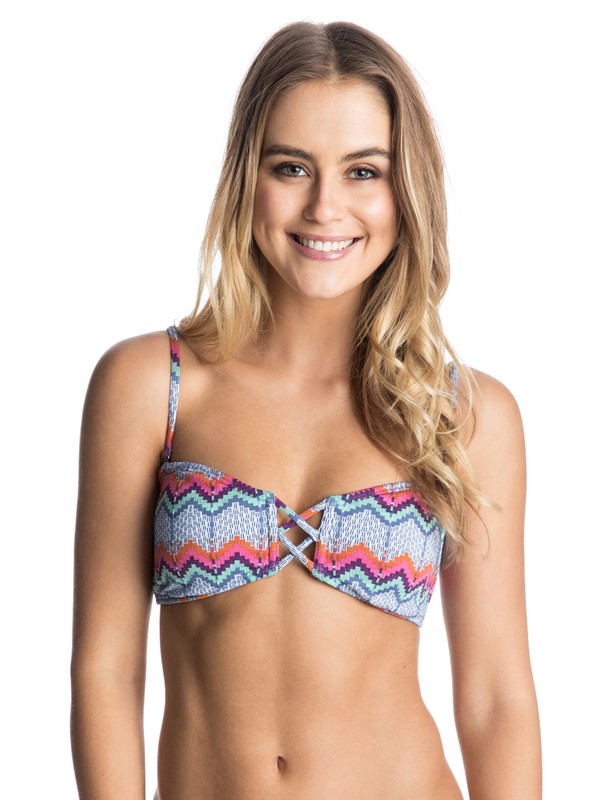 Bohemian Sunrise Bandeau Bikini Top Arjx Roxy