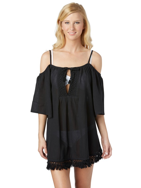roxy, Beach Ray Dress, TRUE BLACK (kvj0) 0 Beach Ray Dress ARJX600046 Roxy