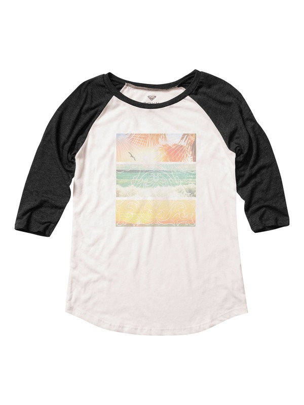 roxy, Sun Kisser Baseball Raglan Tee, PIRATE BLACK (kte0) 0 Sun Kisser Baseball Raglan Tee Black ARJZT04157 Roxy