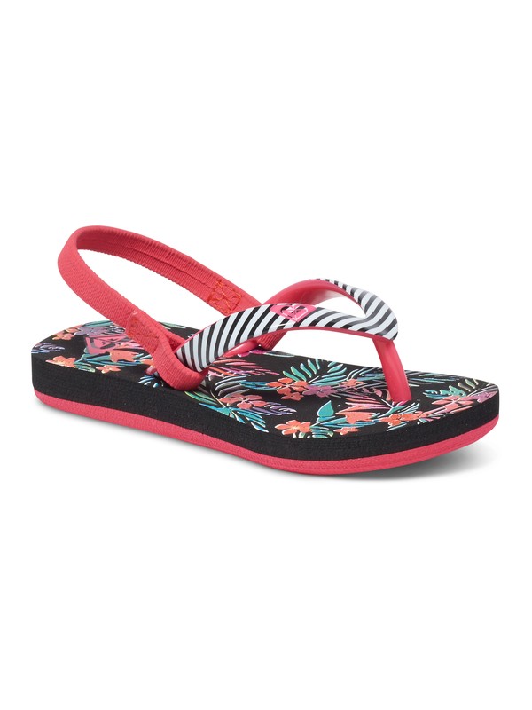 roxy, Girls 2-6 Pebbles Flip Flops, BLACK W/PINK (bkp) 0 Girls 2-6 Pebbles Flip Flops Black ARLL100016 Roxy