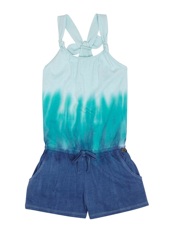 roxy, Girls 2-6 Flower Dreams Romper, MOONLIGHT JADE DIP DYE STRIPE (gbe3) 0 Girls 2-6 Flower Dreams Romper ARLNS00013 Roxy