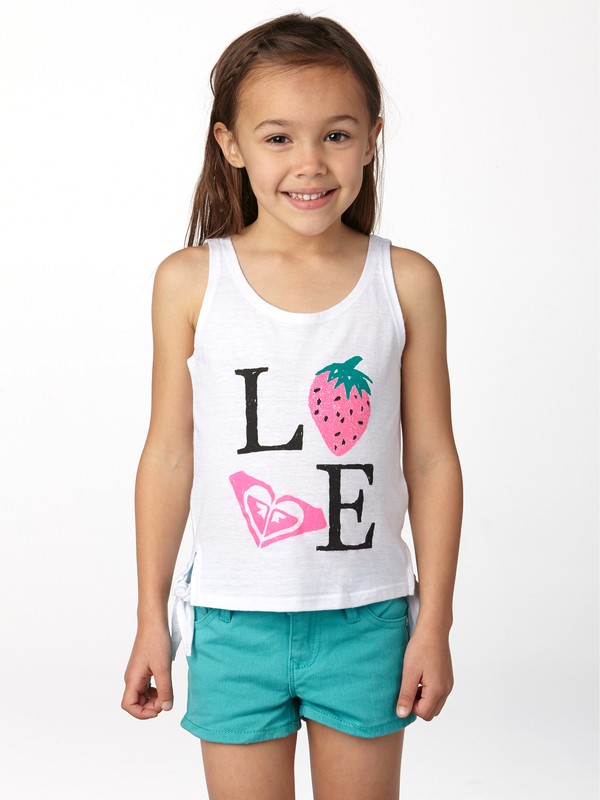 roxy, Girls 2-6 Strawberry Love Tank, SEA SALT (wbb0) 0 Girls 2-6 Strawberry Love Tank ARLZT00117 Roxy