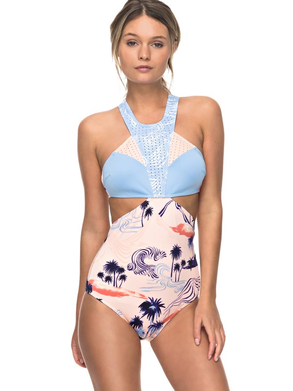 roxy, RX MAIO POP SURF HIGH NECK ONE PIECE IMP, PALE DOGWOOD CRYSTAL WATERS HAWAIIAN LAR (nds7) 0 RX MAIO POP SURF HIGH NECK ONE PIECE IMP BR66571072 Roxy