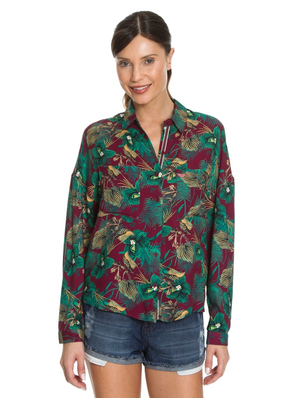 roxy, RX CAMISA M/L HAVANA FLOWER, HIBISCUS * (hib) 0 RX CAMISA M/L HAVANA FLOWER BR73861045 Roxy