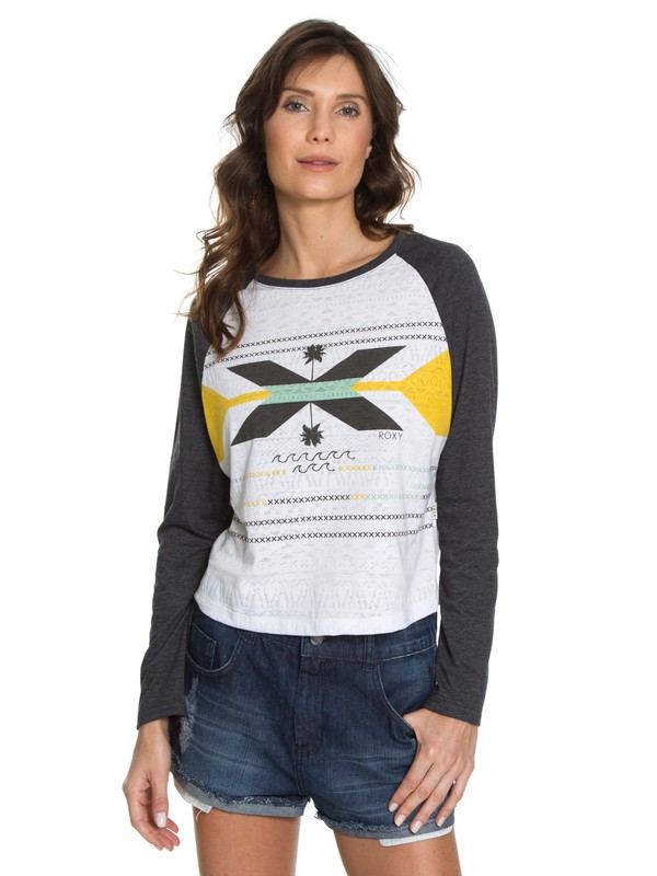 roxy, RX CAM VINTAGE M/L BLOCK PALM, BRANCO* (101) 0 RX CAM VINTAGE M/L BLOCK PALM BR73931078 Roxy