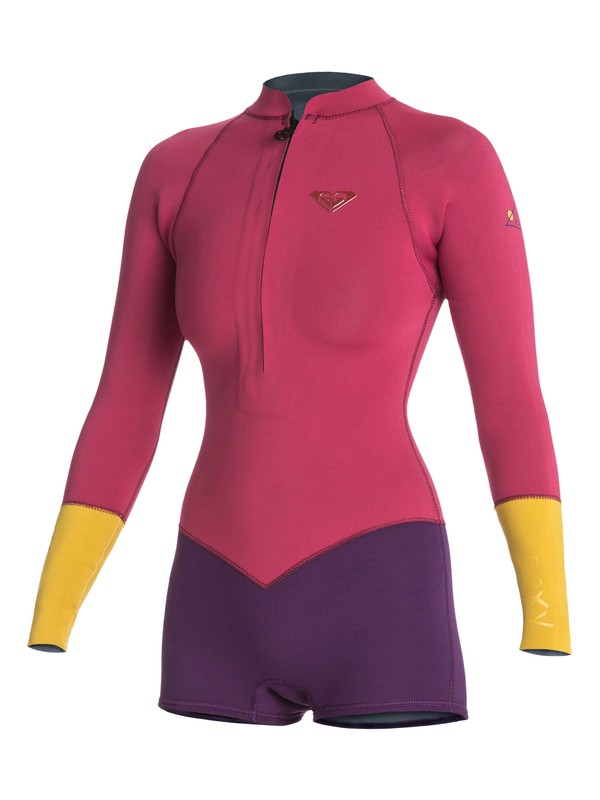 roxy, Kassia 2mm Front-Zip Long Sleeve Springsuit, RED (xryp) 0 Kassia 2mm Front-Zip Long Sleeve Springsuit EARJW400002 Roxy