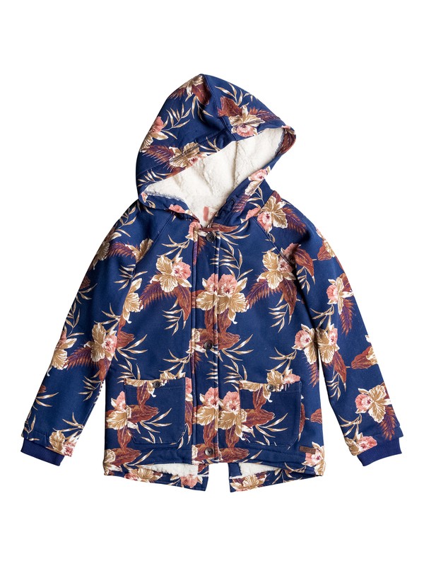 roxy, Candle'S Fire - Jacket, CASTAWAY FLORAL KIDS BLUE PRIN (bsq6) 0 Candle'S Fire - Jacket Blue ERGFT03166 Roxy