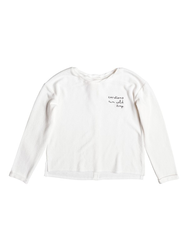 roxy, Predicting Happiness - Button-Back Long Sleeve Top, MARSHMELLOW (wbt0) 0 Predicting Happiness - Button-Back Long Sleeve Top White ERGKT03062 Roxy