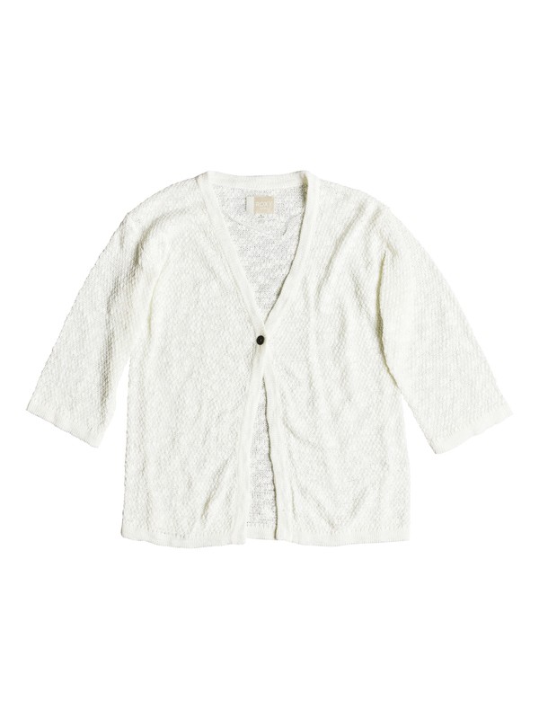 roxy, Livin Sunday - Cardigan, MARSHMALLOW (wbt0) 0 Livin Sunday - Cardigan Blanc ERGSW03043 Roxy