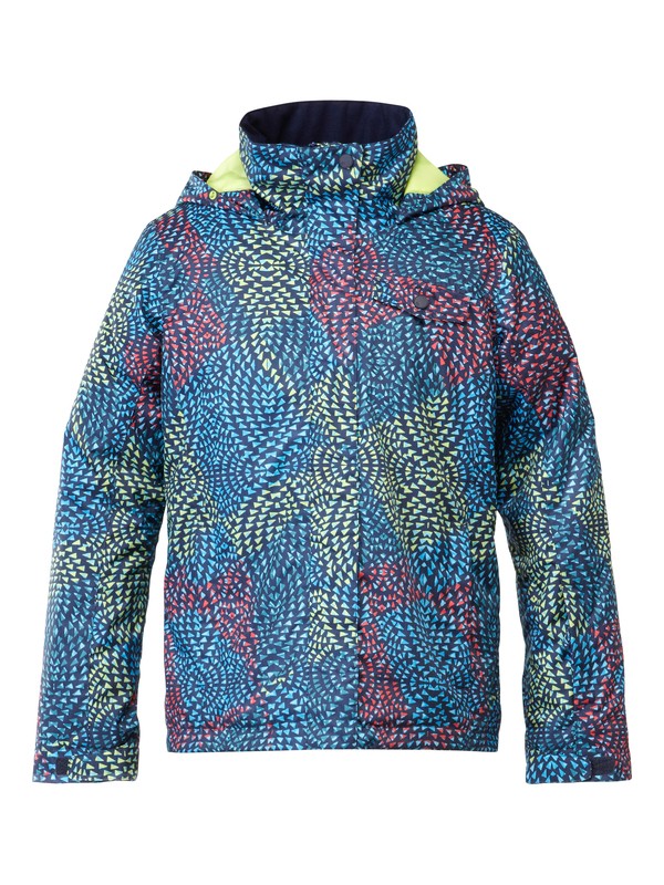 roxy, Girls 7-14 Jetty Print Jacket, MODERN MOROCCAN_PEACOAT (btn8) 0 Girls 7-14 Jetty Print Jacket ERGTJ00021 Roxy