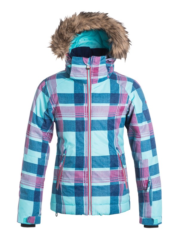 roxy, Jet Ski - Veste de snowboard, DAYA PLAID_BLUE RADIANCE (bgm6) 0 Jet Ski - Veste de snowboard ERGTJ03017 Roxy