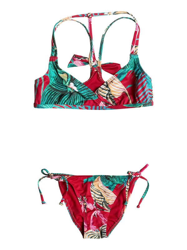 Girls Cuba Gang Athletic Tri Bikini Set Ergx Roxy