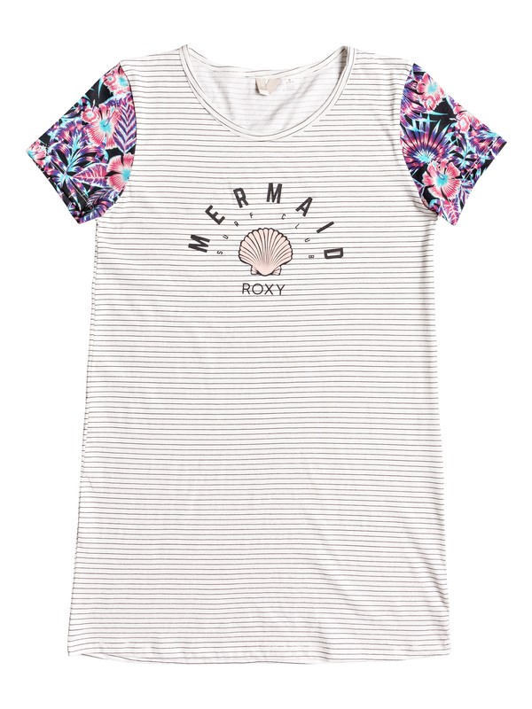 roxy, Surfing Miami - Robe T-Shirt, MARSHMALLOW BASIC STRIPE 2 (wbt1) 0 Surfing Miami - Robe T-Shirt Blanc ERGX603011 Roxy