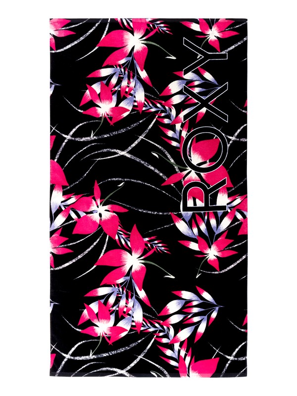 roxy, Hazy - Serviette de plage, ANTHRACITE MISTERY FLORAL (kvj6) 0 Hazy - Serviette de plage Noir ERJAA03219 Roxy