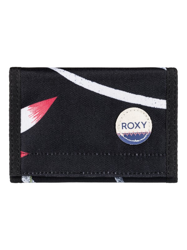 roxy, Beach Glass - Large Wallet, ANTHRACITE MISTERY FLORAL (kvj6) 0 Beach Glass - Large Wallet Black ERJAA03277 Roxy