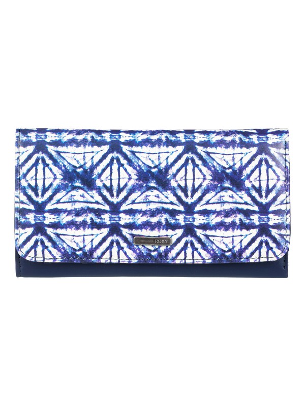 roxy, My Long Eyes Tri Fold Wallet, DRESS BLUES GEOMETRIC FEELING (btk8) 0 My Long Eyes Tri Fold Wallet Blue ERJAA03389 Roxy