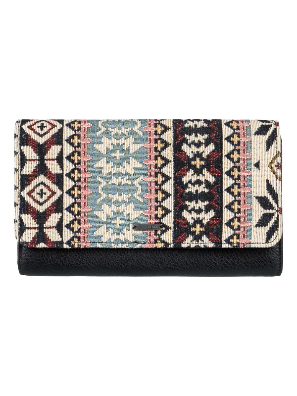 roxy, Blue Waterfall Bi-Fold Wallet, ANTHRACITE (kvj0) 0 Blue Waterfall Bi-Fold Wallet Black ERJAA03442 Roxy