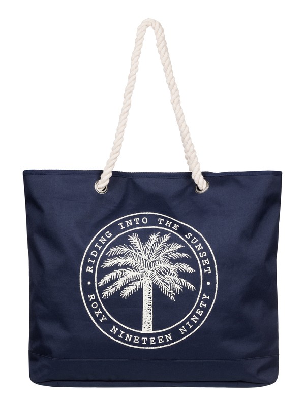 roxy, Tropical Vibe - Beach Bag, BLUE PRINT (bsq0) 0 Tropical Vibe - Beach Bag Blue ERJBT03026 Roxy