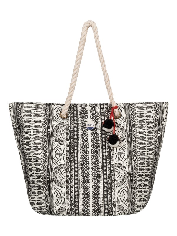roxy, Sun Seeker - Sac de plage en paille, MARSHMALLOW SUN PYRAMID (wbt7) 0 Sun Seeker - Sac de plage en paille Blanc ERJBT03050 Roxy