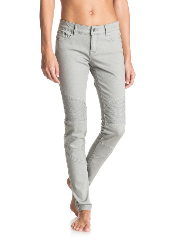 roxy, Rebel Bikers - Biker Fit Jeans, BLEACHED GREY (bepw) 0 Rebel Bikers - Biker Fit Jeans Blue ERJDP03118 Roxy