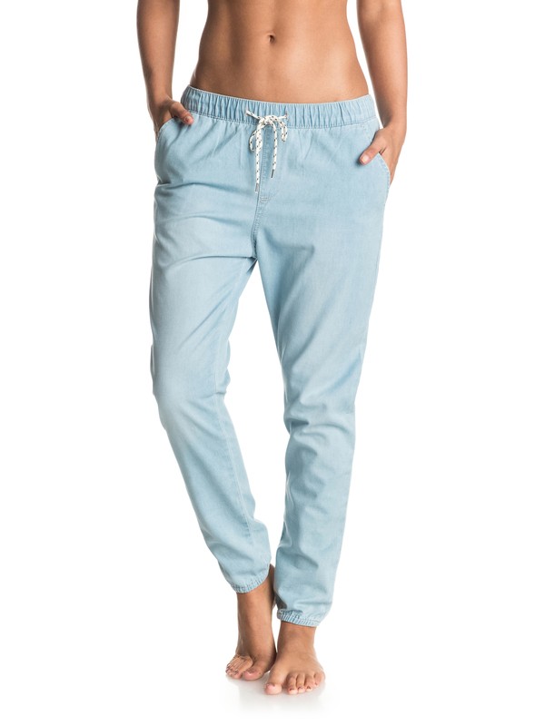 roxy, Easy Beachy - Denim Joggers, LIGHT BLUE (bffw) 0 Easy Beachy - Denim Joggers Blue ERJDP03138 Roxy