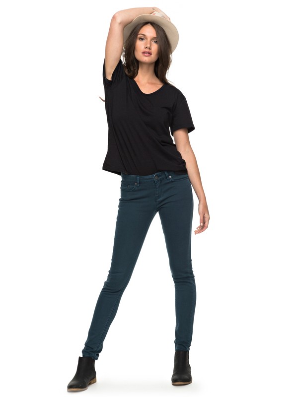 roxy, Suntrippers Colors - Skinny Fit Jeans, REFLECTING POND (byf0) 0 Suntrippers Colors - Skinny Fit Jeans Blue ERJDP03158 Roxy