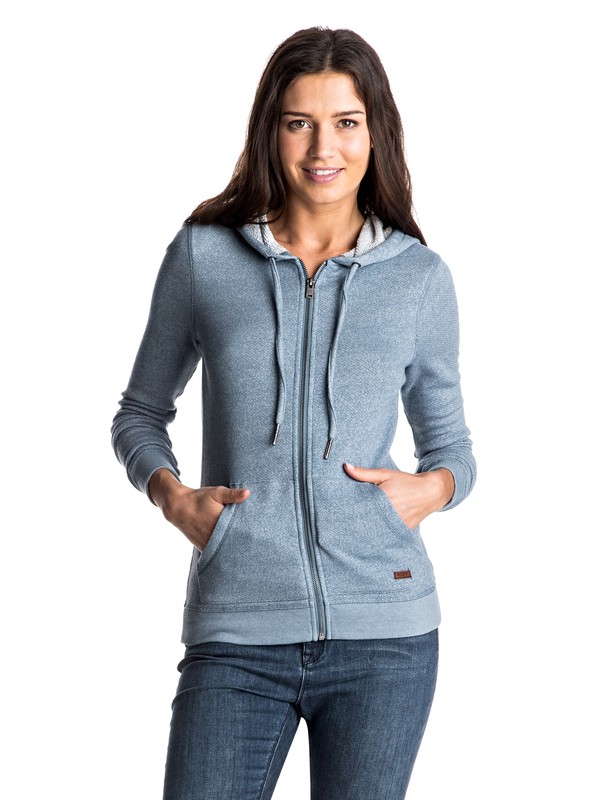 roxy, Signature Zip Up Hoodie, CAPTAINS BLUE (bme0) 0 Signature Zip Up Hoodie Blue ERJFT03409 Roxy