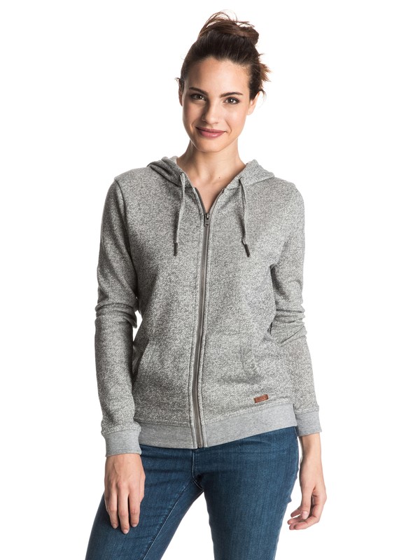 roxy, Signature Zip Up Hoodie, HERITAGE HEATHER (sgrh) 0 Signature Zip Up Hoodie Grey ERJFT03409 Roxy
