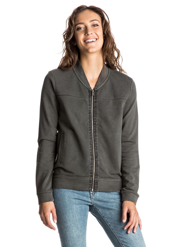roxy, Harmony Feeling Zip Jacket, CHARCOAL HEATHER (kpgh) 0 Harmony Feeling Zip Jacket Grey ERJFT03421 Roxy