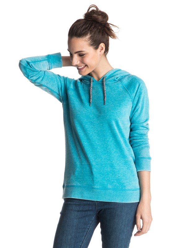 roxy, Palm Bazaar Pullover Hoodie, CARIBBEAN SEA (bnz0) 0 Palm Bazaar Pullover Hoodie Blue ERJFT03432 Roxy