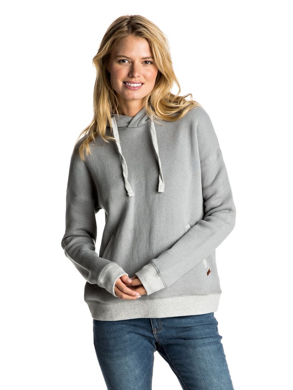 roxy, Shoal Pullover Hoodie, HERITAGE HEATHER (sgrh) 0 Shoal Pullover Hoodie Grey ERJFT03477 Roxy