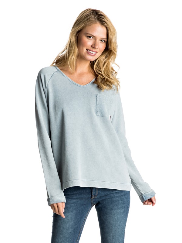 roxy, Palpo Point Sweatshirt, CAPTAINS BLUE (bme0) 0 Palpo Point Sweatshirt Blue ERJFT03481 Roxy
