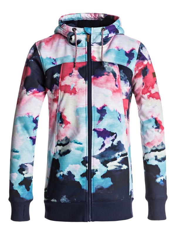 roxy, Худи на молнии Frost, NEON GRAPEFRUIT_CLOUD NINE (nkn6) 0 Худи на молнии Frost Оранжевый ERJFT03554 Roxy