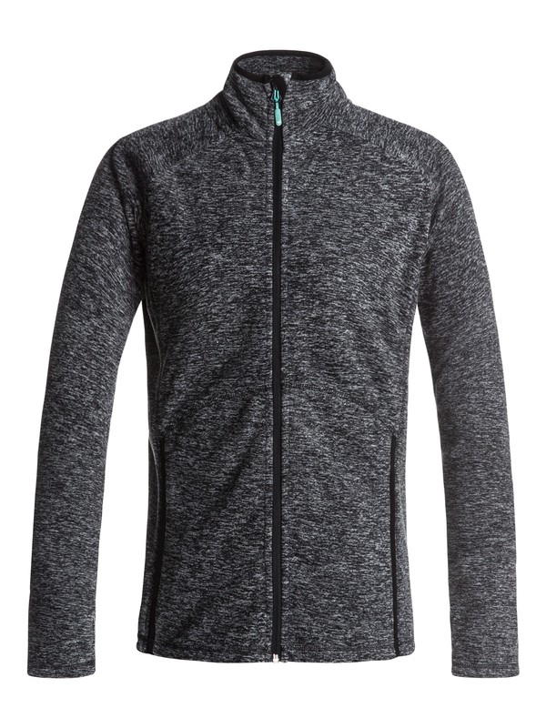 roxy, Harmony - Zip-Up Mid Layer, TRUE BLACK (kvj0) 0 Harmony - Zip-Up Mid Layer Black ERJFT03561 Roxy