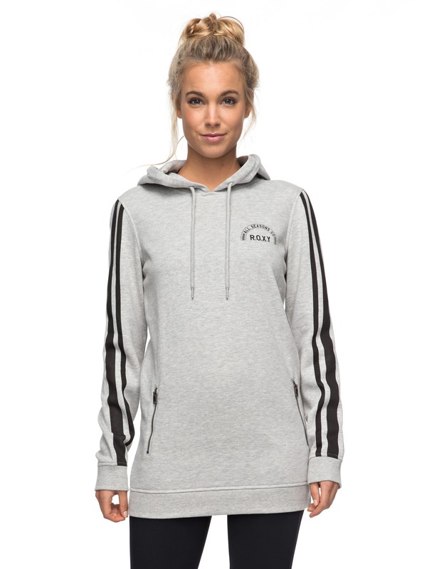 roxy, I Suit You - Felpa con cappuccio Longline, HERITAGE HEATHER (sgrh) 0 I Suit You - Felpa con cappuccio Longline Gray ERJFT03629 Roxy