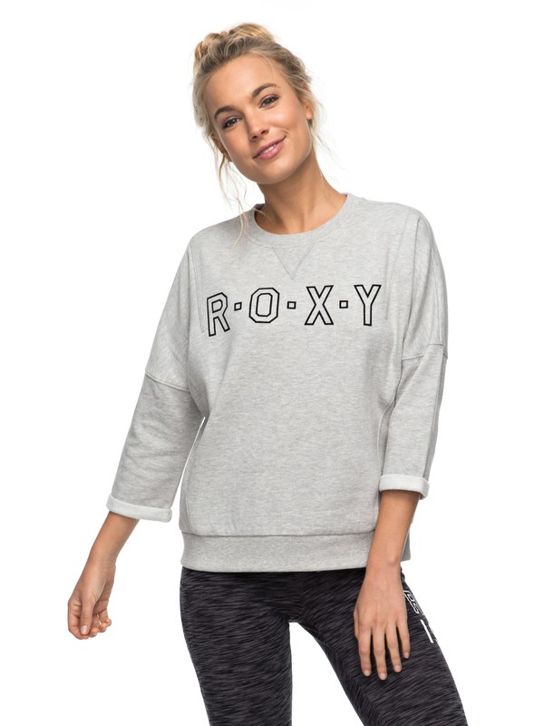 roxy, Over Loop - Felpa con maniche a 3/4, HERITAGE HEATHER (sgrh) 0 Over Loop - Felpa con maniche a 3/4 Gray ERJFT03632 Roxy