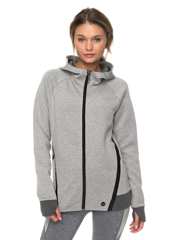 roxy, Duel Au Soleil - Funktioneller Zip-Up Hoodie, HERITAGE HEATHER (sgrh) 0 Duel Au Soleil - Funktioneller Zip-Up Hoodie Grau ERJFT03717 Roxy