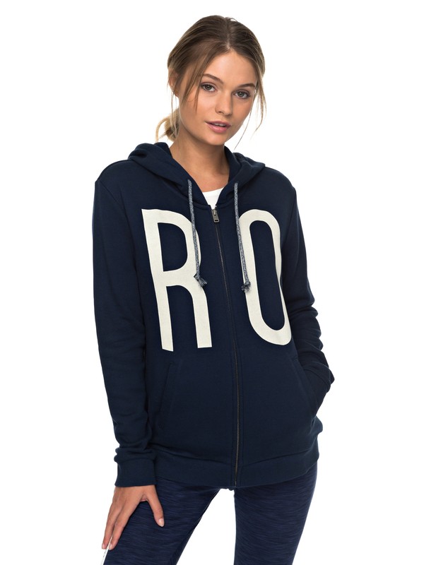roxy, More Summer - Kapuzenpulli mit Reißverschluss, DRESS BLUES (btk0) 0 More Summer - Kapuzenpulli mit Reißverschluss Blau ERJFT03723 Roxy