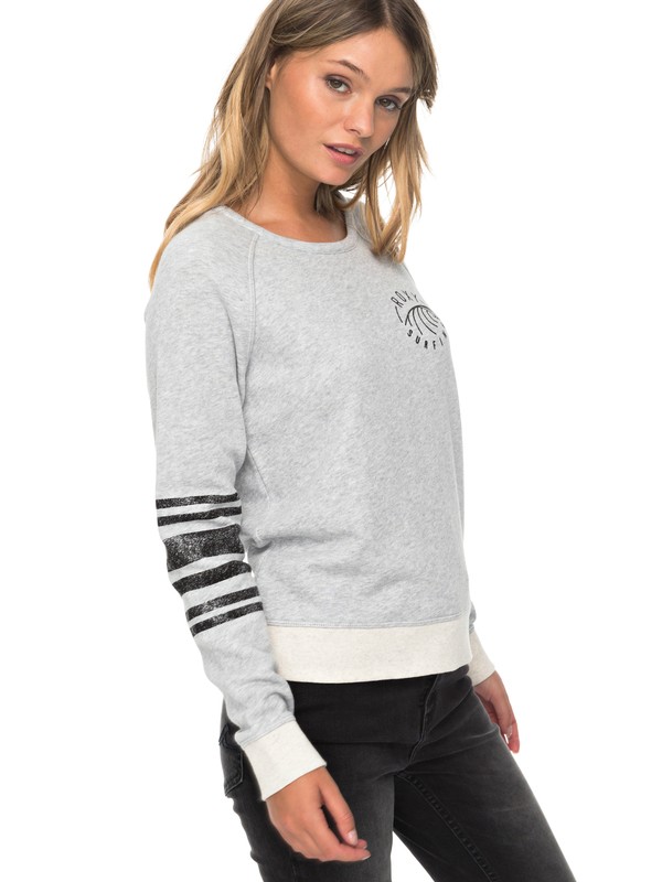 roxy, Full Of Joy A - Sweatshirt, HERITAGE HEATHER (sgrh) 0 Full Of Joy A - Sweatshirt Grey ERJFT03730 Roxy