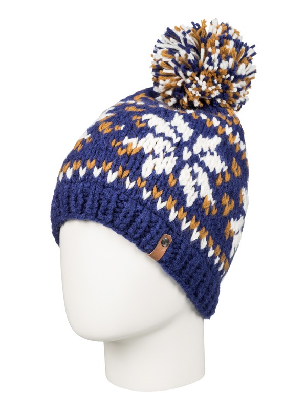 roxy, Djuni Beanie, BLUE PRINT (bsq0) 0 Djuni Beanie Blue ERJHA03092 Roxy