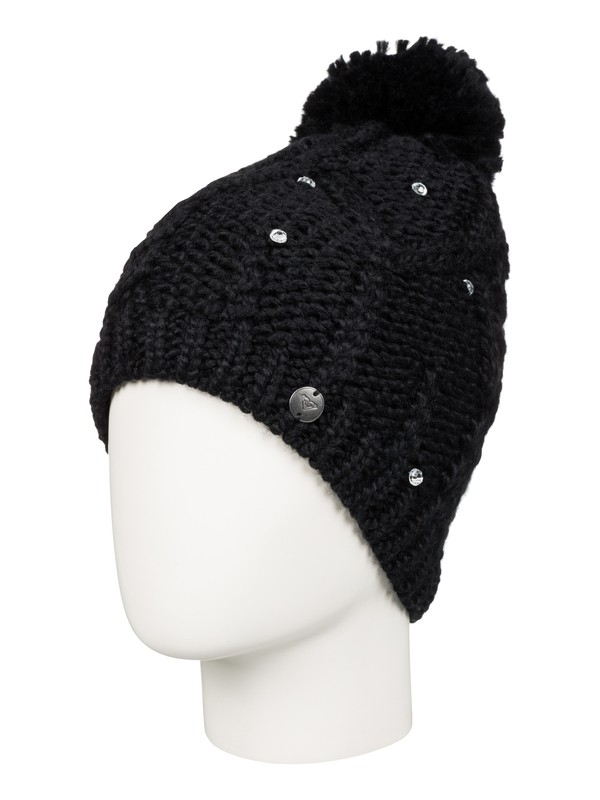 roxy, Shooting Star Beanie, TRUE BLACK (kvj0) 0 Shooting Star Beanie Black ERJHA03104 Roxy